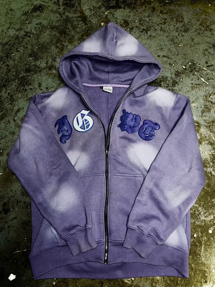 "IGWT" Purple Acid Zip Up