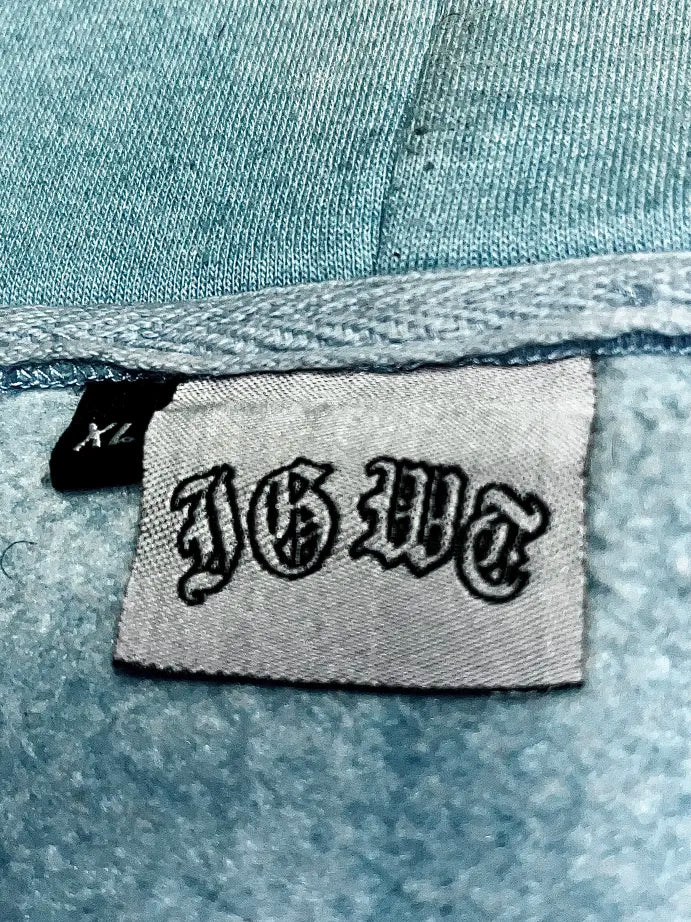 "IGWT" Baby Blue Acid Zip Up